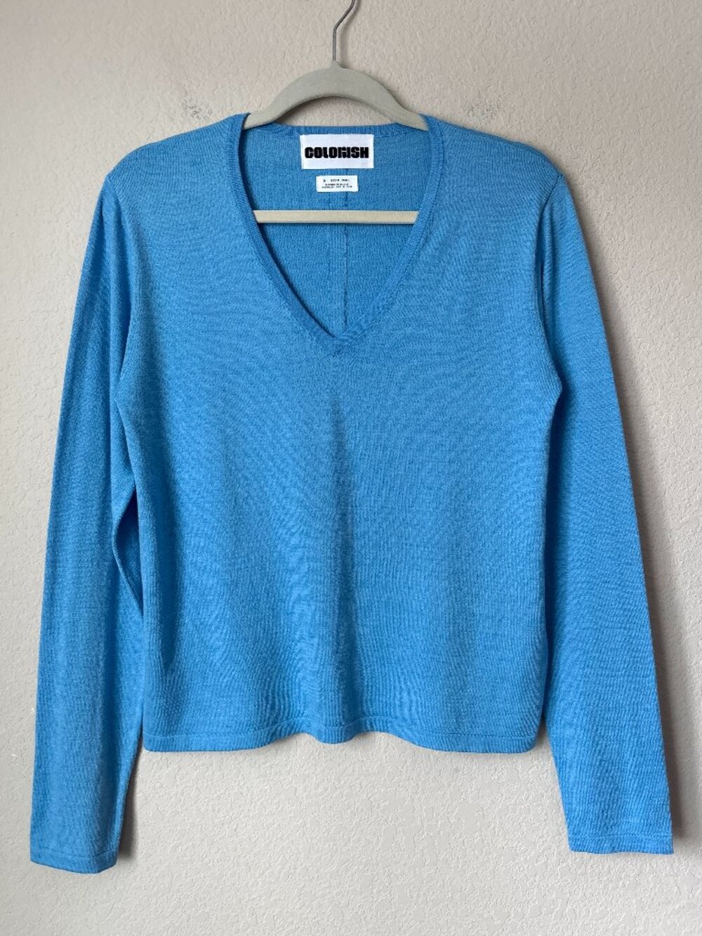Colorush Silk Cashmere Blend V-Neck Sweater